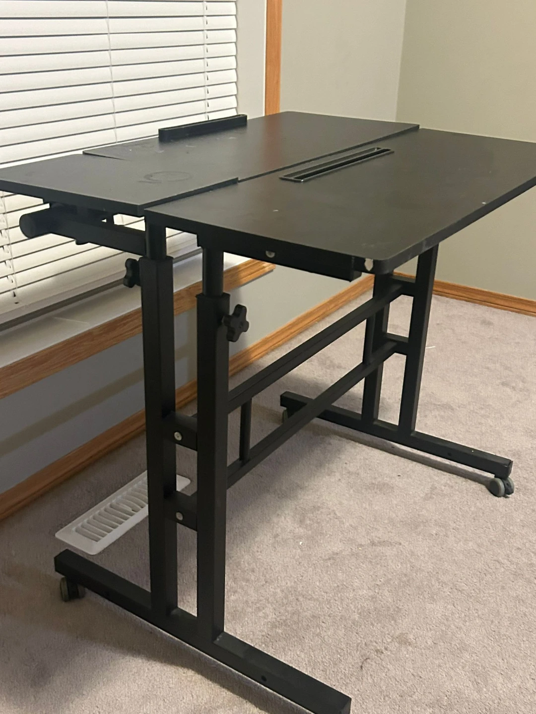 Adjustable Black Desk and Chair Set - photo 3