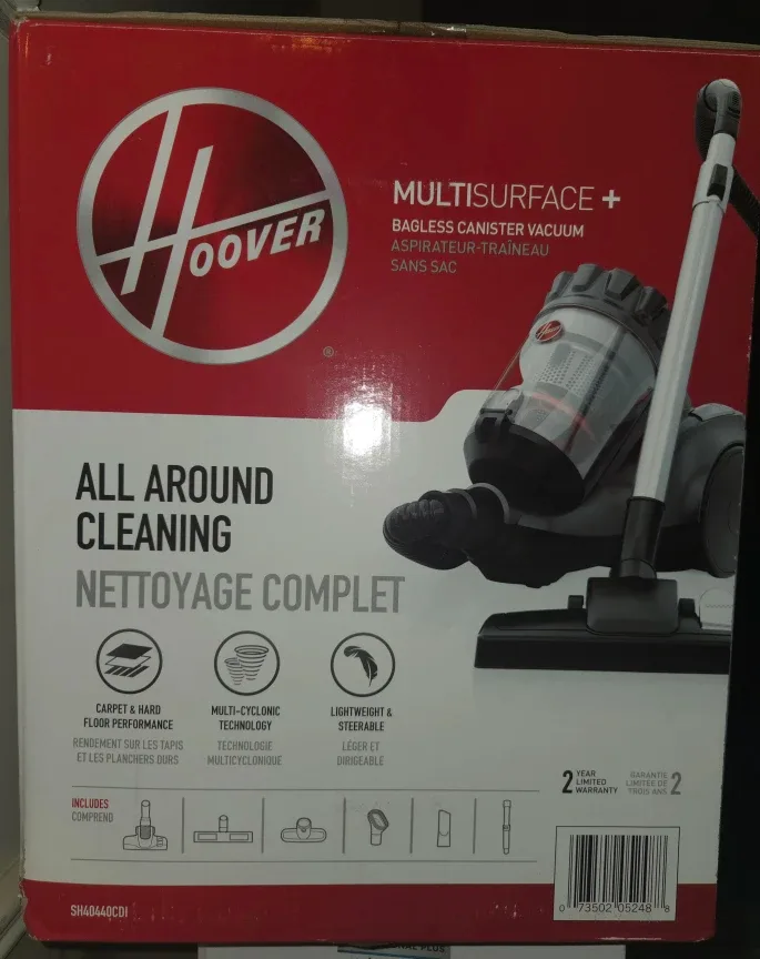 Hoover MultiSurface + Bagless Canister Vacuum