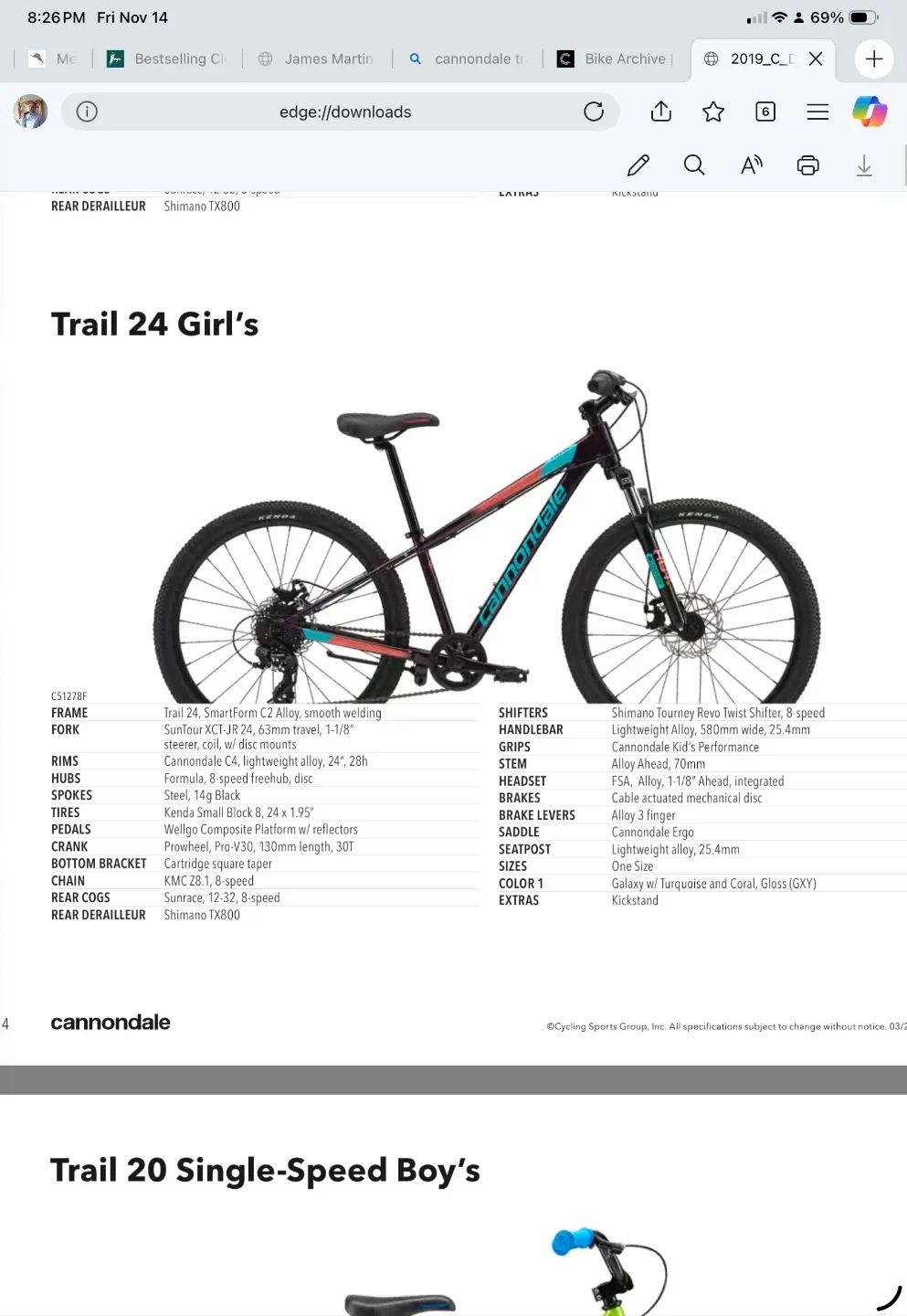 CANNONDALE TRAIL 24 Girls image indicator(8)