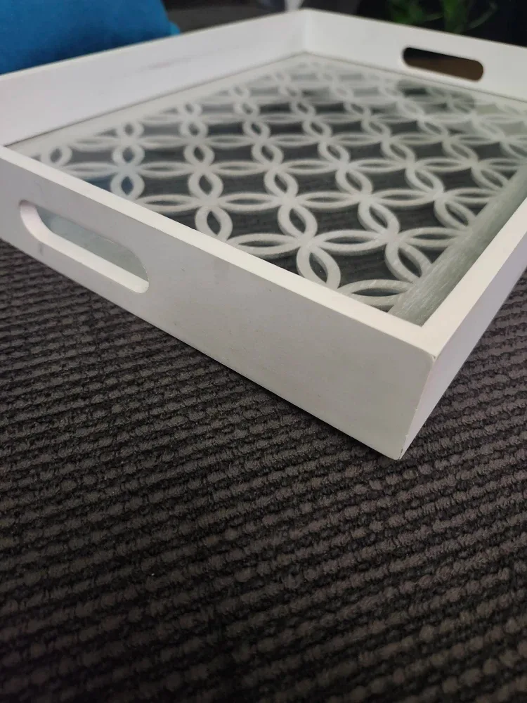 White Decorative Serving Tray image indicator(2)