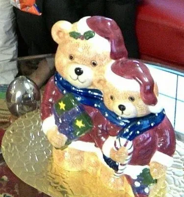 Teddy Bear Christmas Cookie Jar