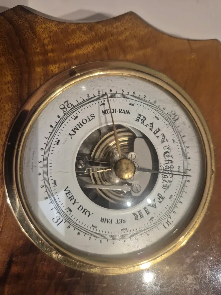 Vintage German Weather Station on Wood image indicator(2)