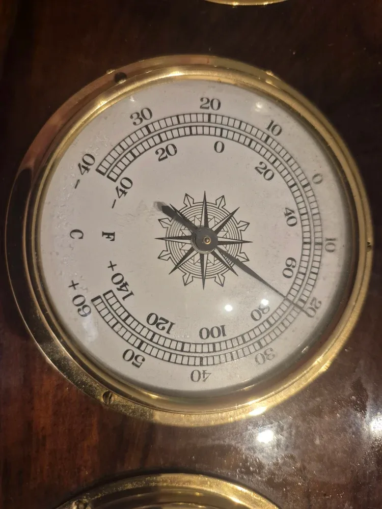 Vintage German Weather Station on Wood image indicator(3)