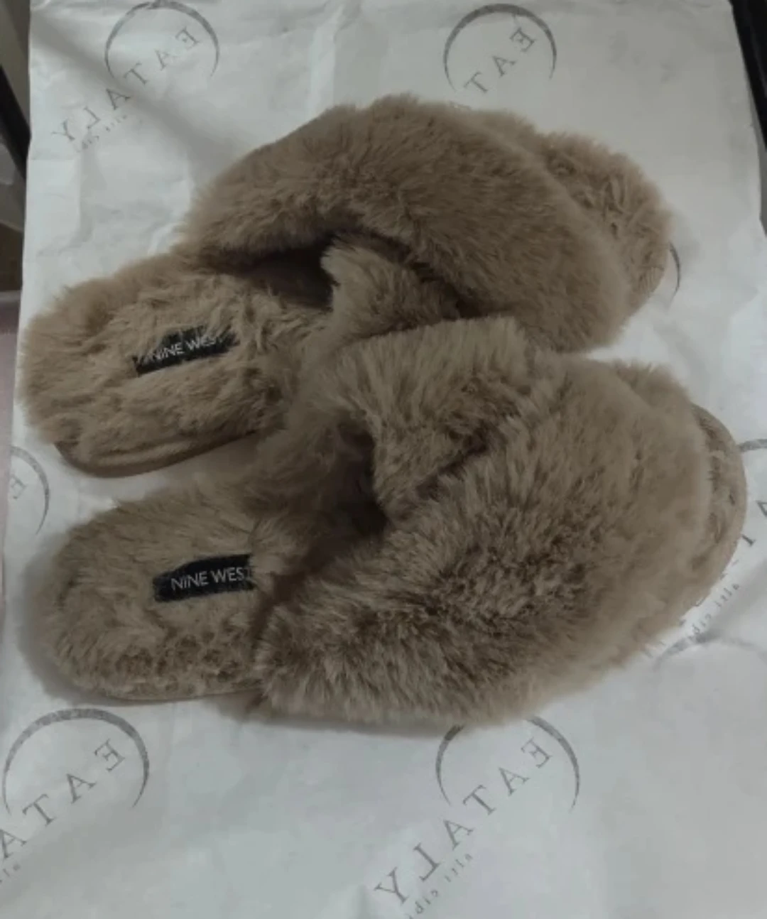 Nine West Faux Fur Slippers