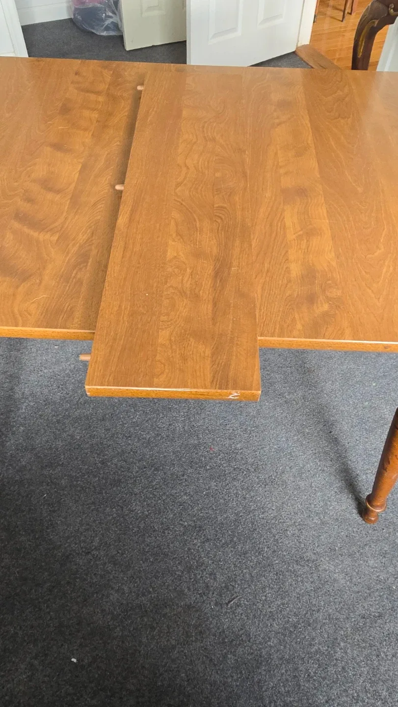 Vintage Ethan Allen Wooden Extendable Dining Table image indicator(4)