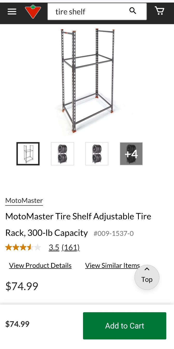 MotoMaster Tire Shelf - 300-lb Capacity - photo 2