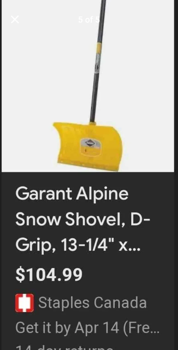 Garant Alpine Snow Shovel, D-Grip ,🥕 image indicator(5)