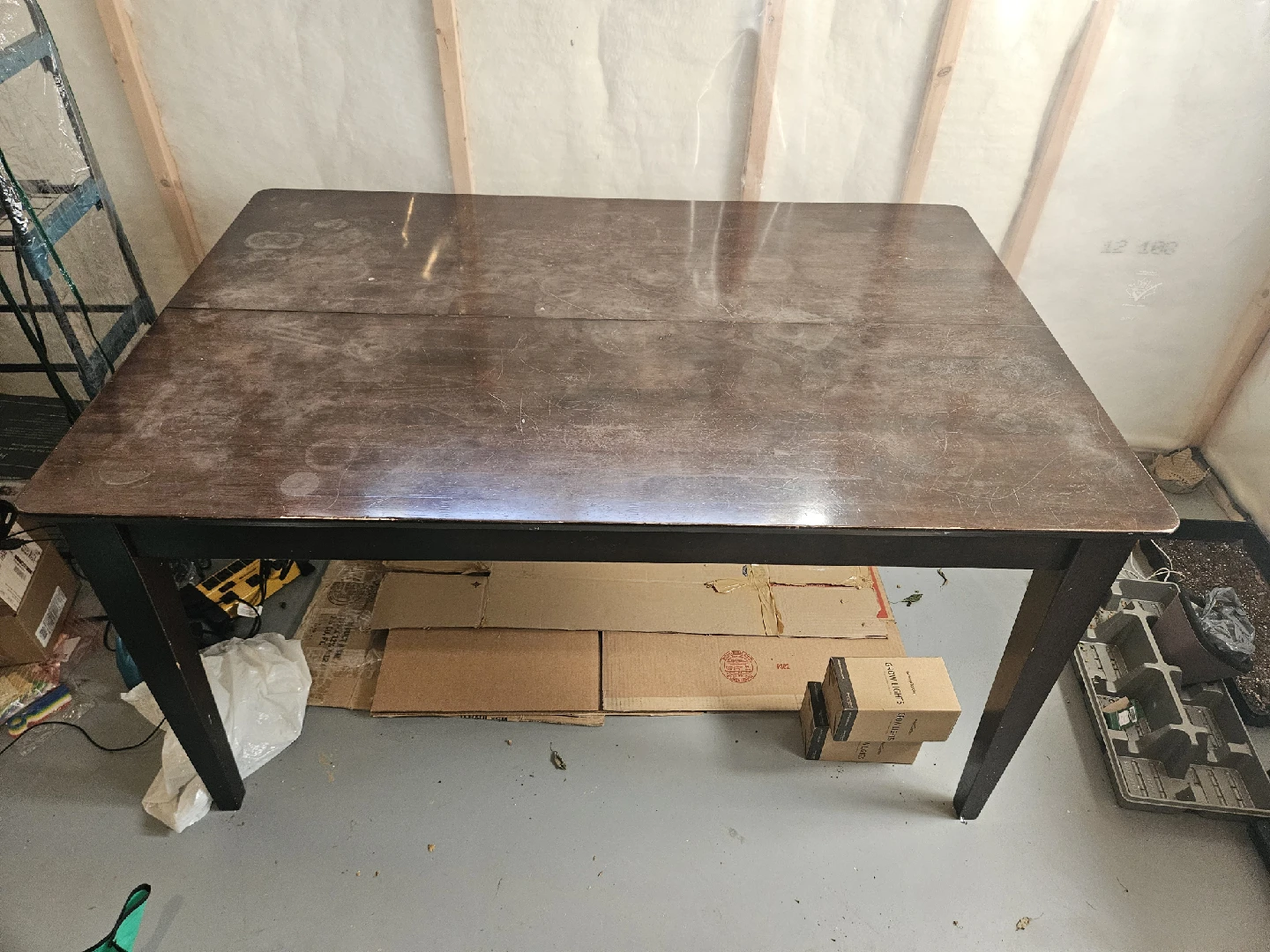 Solid wood dining table