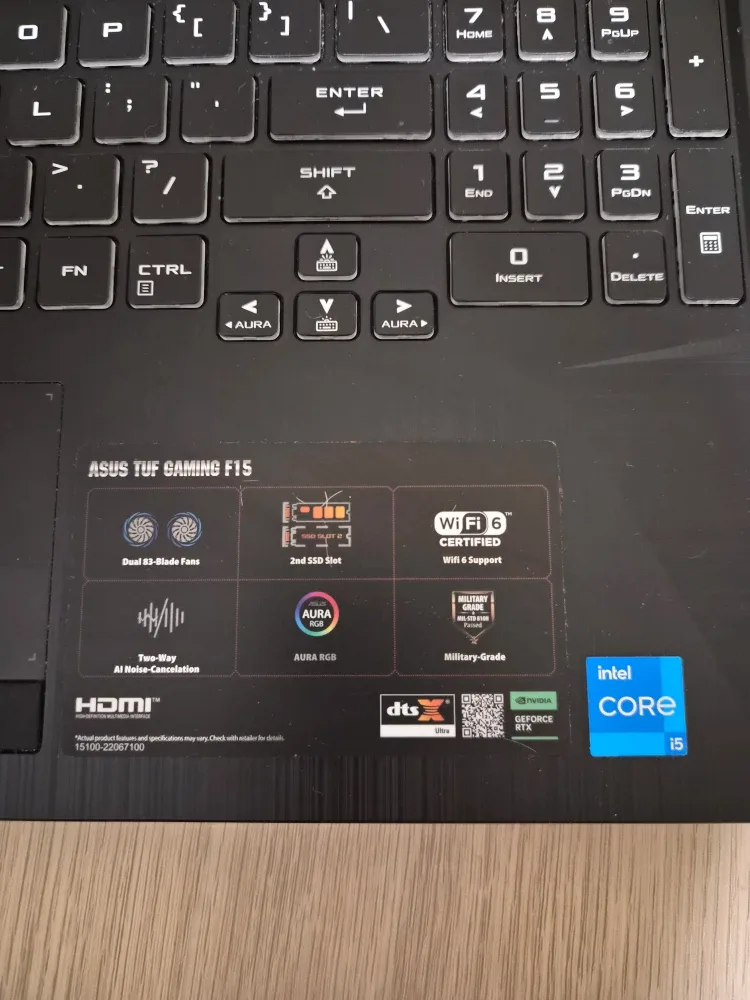 ASUS TUF Gaming F15 Laptop image indicator(5)