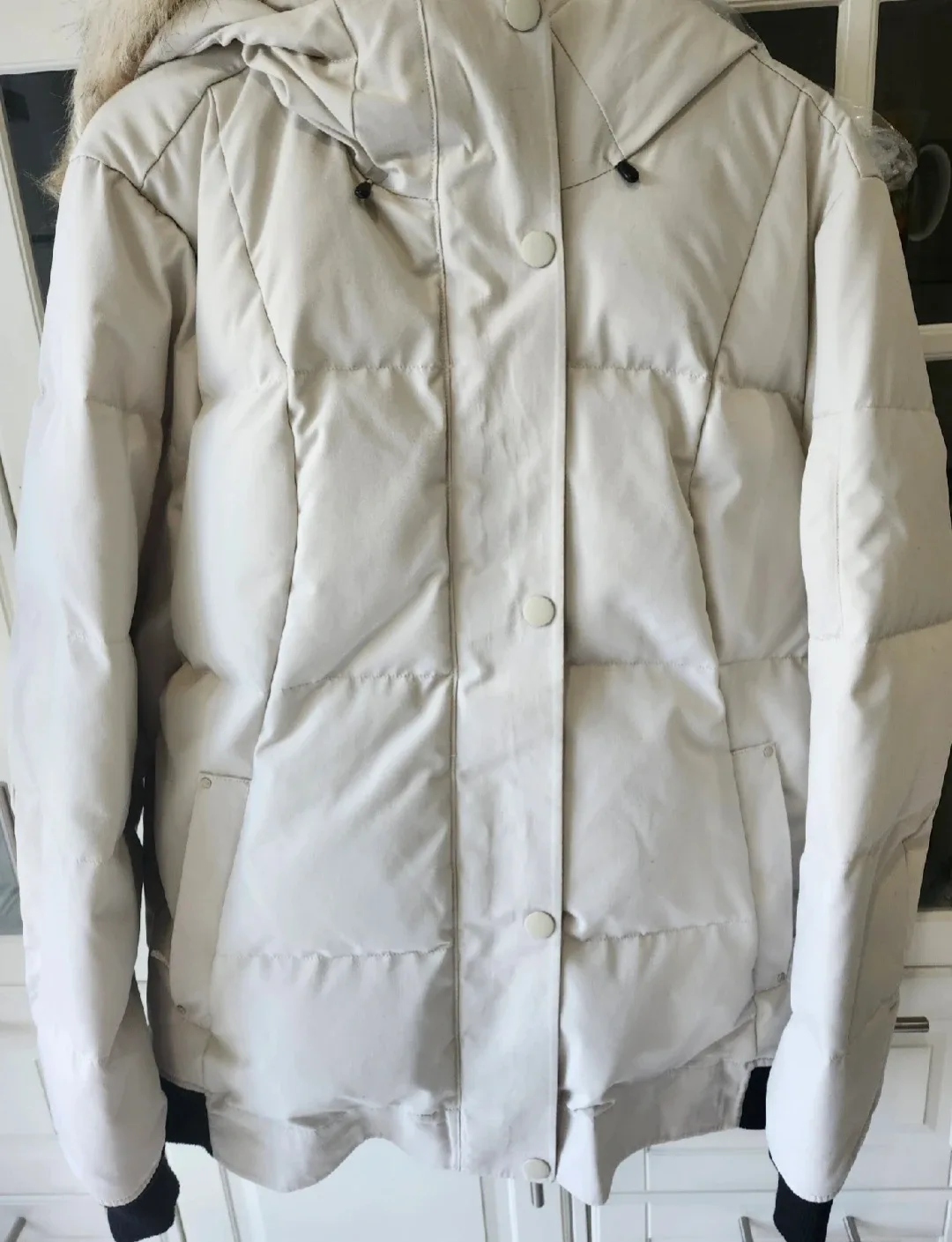 Woods Puffer Down Filled Jacket with Faux Fur Hood