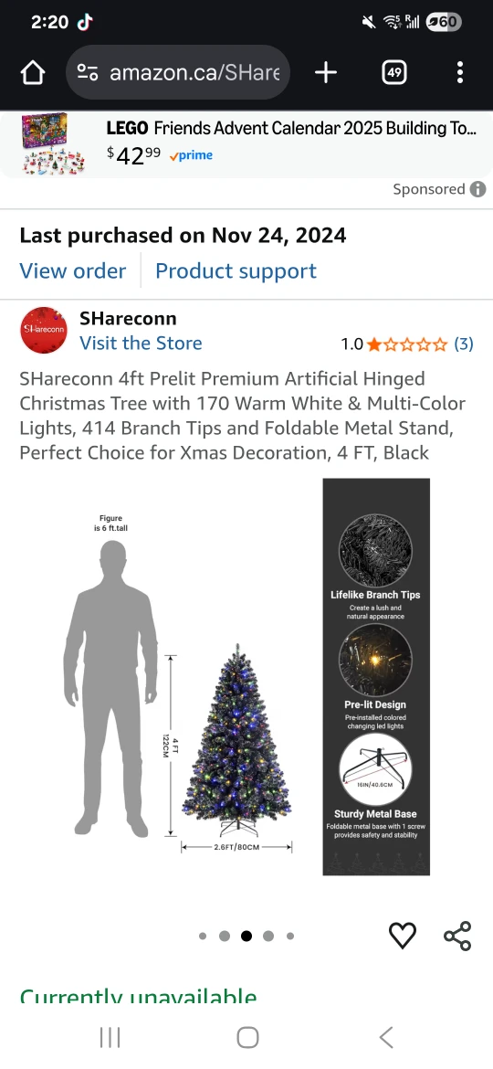 Black medium christmas tree - photo 2