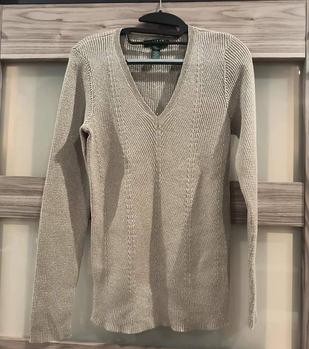 Ralph Lauren Metallic Knit Sweater - Size L image indicator(7)