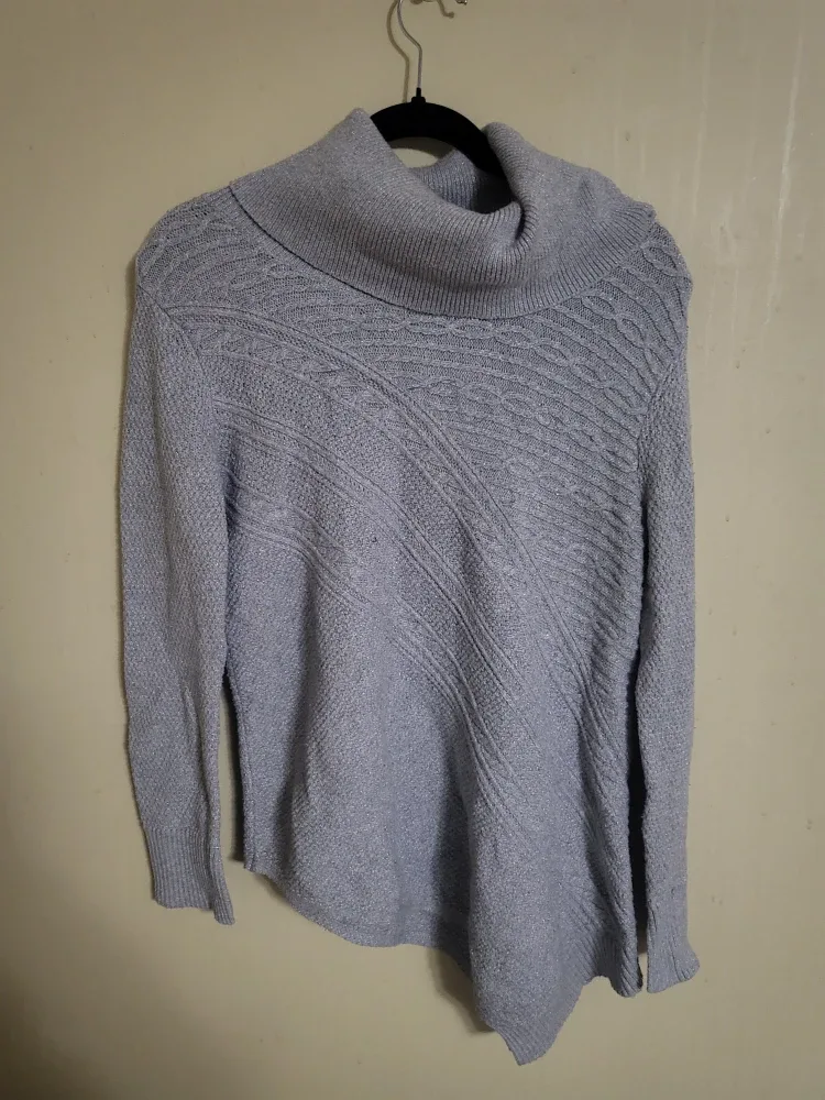 Grey Cowl Neck Sweater