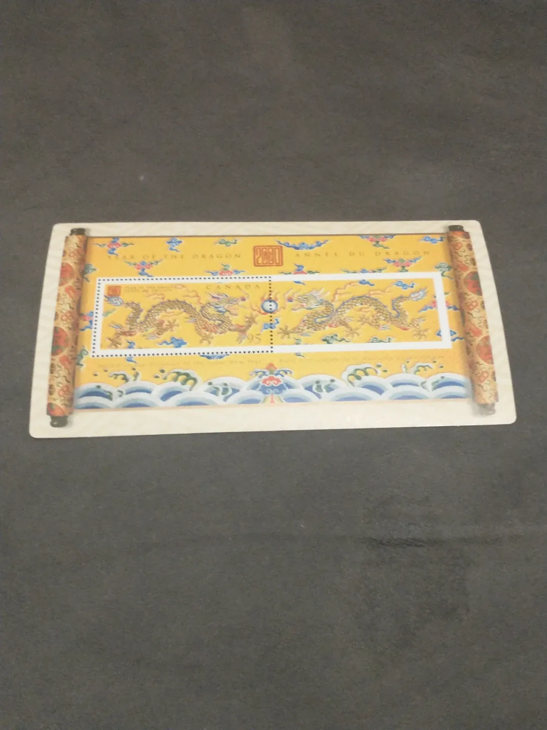 2000 MNH Canada souvenir sheet #1837 dragon and Chinese symbol image indicator(2)