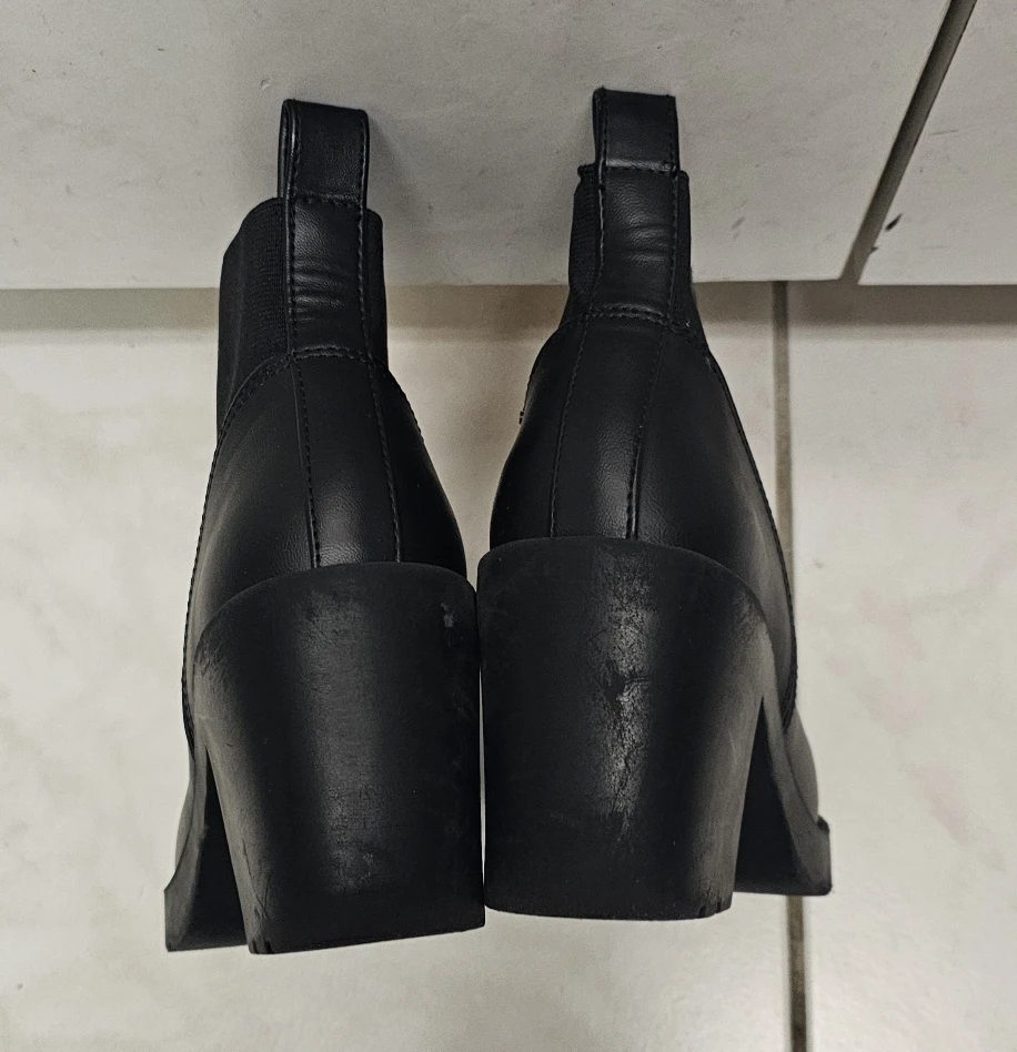 H&M Divided Black Heeled Boots - Size 7 - photo 3