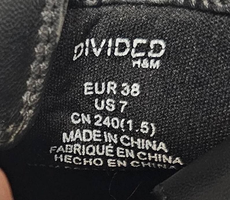 H&M Divided Black Heeled Boots - Size 7 - photo 5