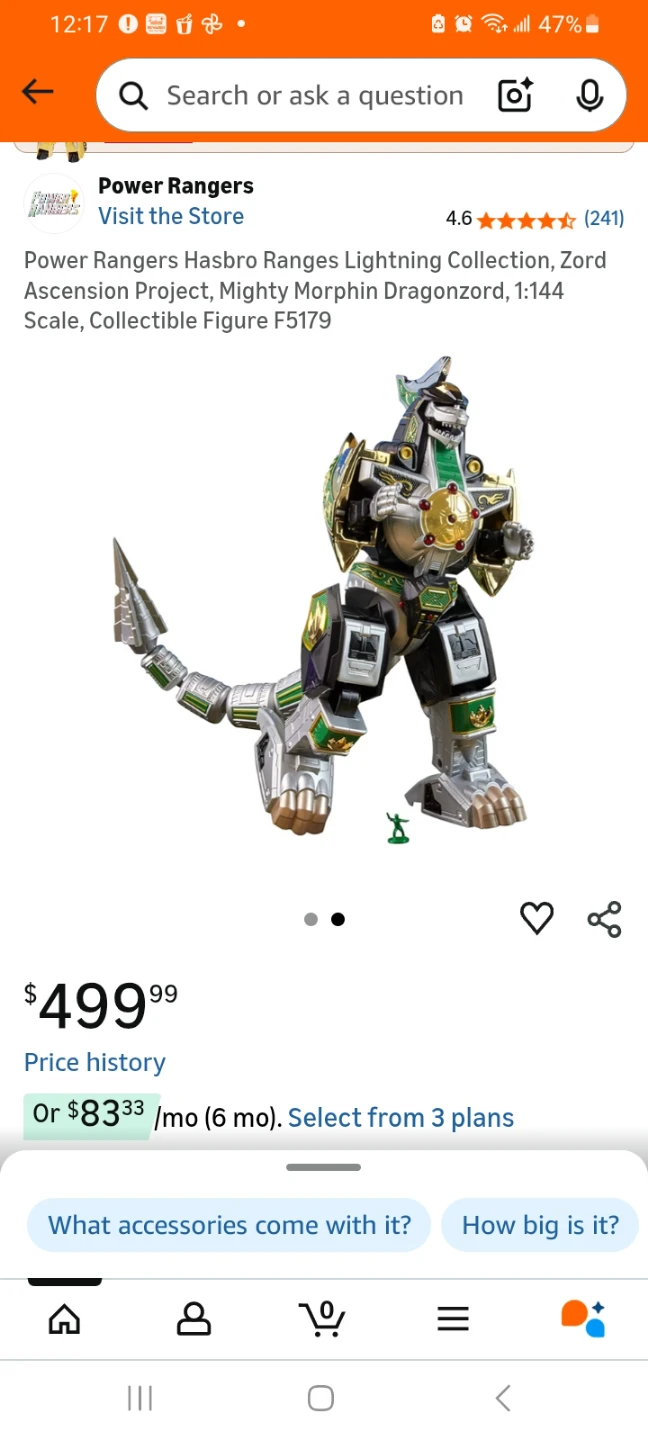 "CLEANOUT"Power Rangers Dragonzord Collectible Figure