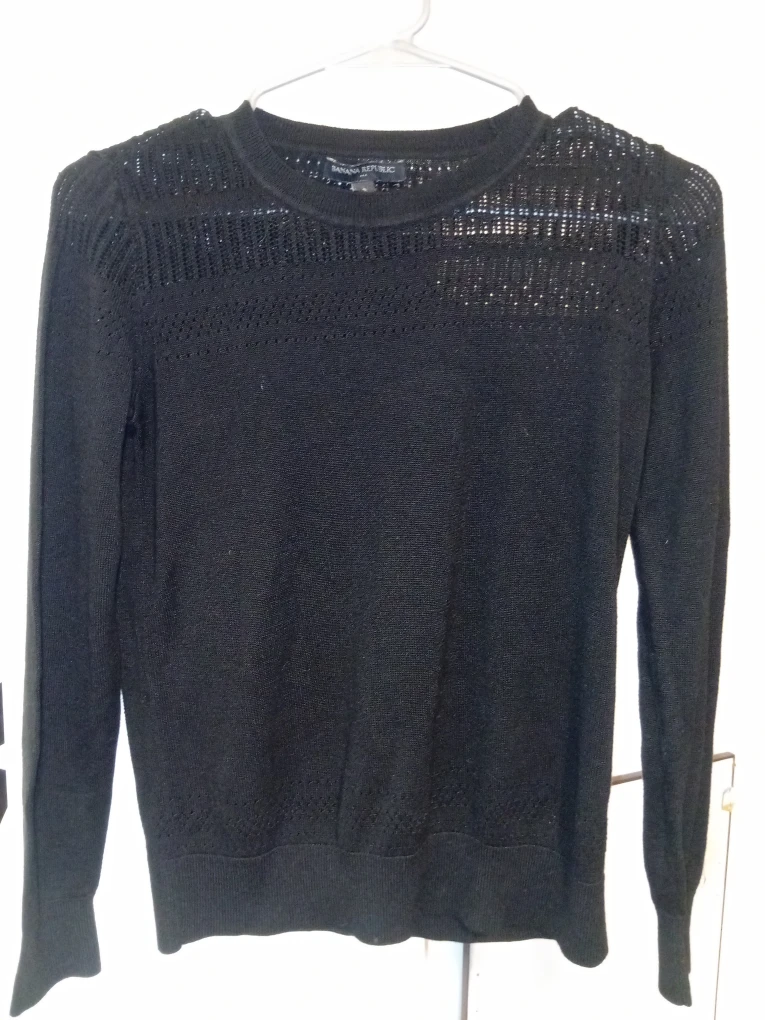 Banana Republic Black Knit Sweater - Size S