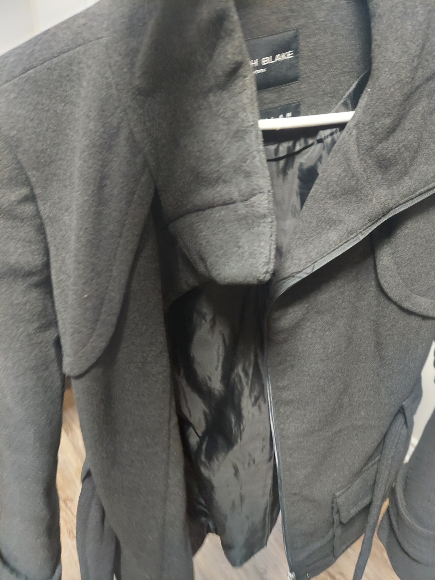 Kenneth Blake Grey Wool Blend Coat