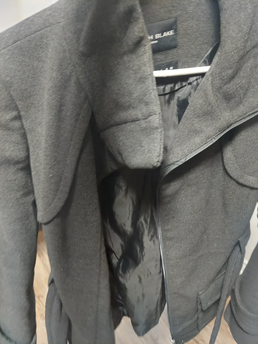 Kenneth Blake Grey Wool Blend Coat thumbnail