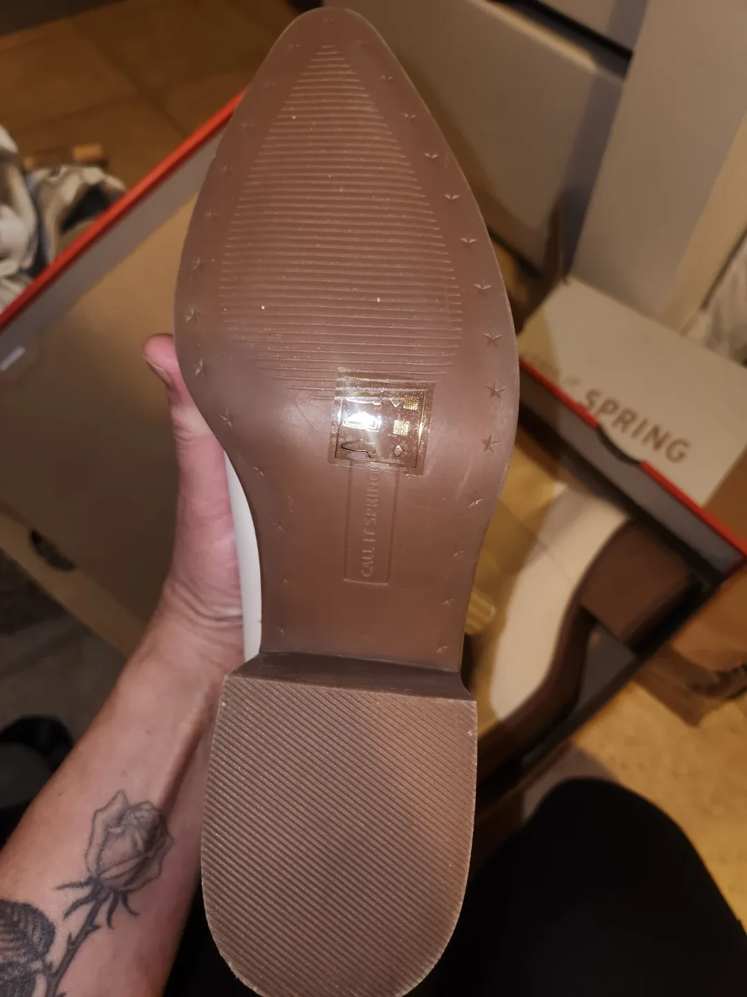 Call It Spring White Boots & Black/White Flats - Size 6 image indicator(5)