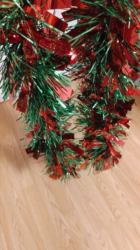 Christmas Tinsel Garland - Red & Green - photo 3