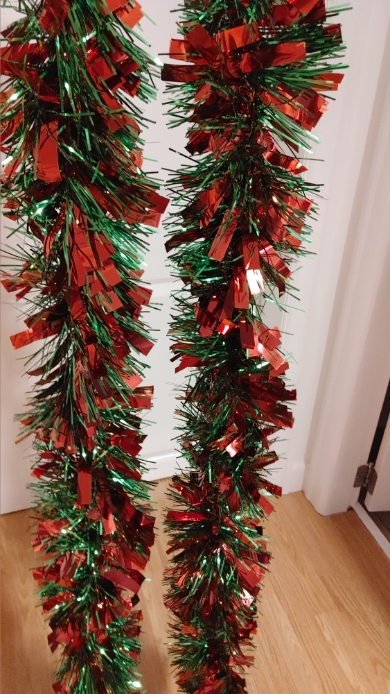 Christmas Tinsel Garland - Red & Green - photo 5