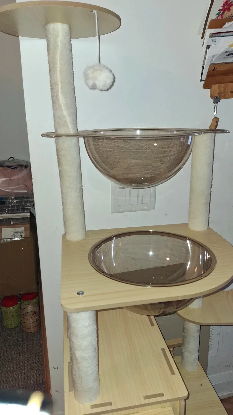 Cat Tree with Scratching Post & Cat Cave image indicator(4)