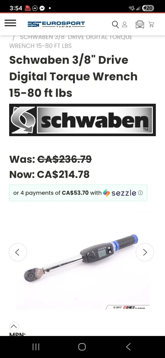 Schwaben 3/8" Drive Digital Torque Wrench