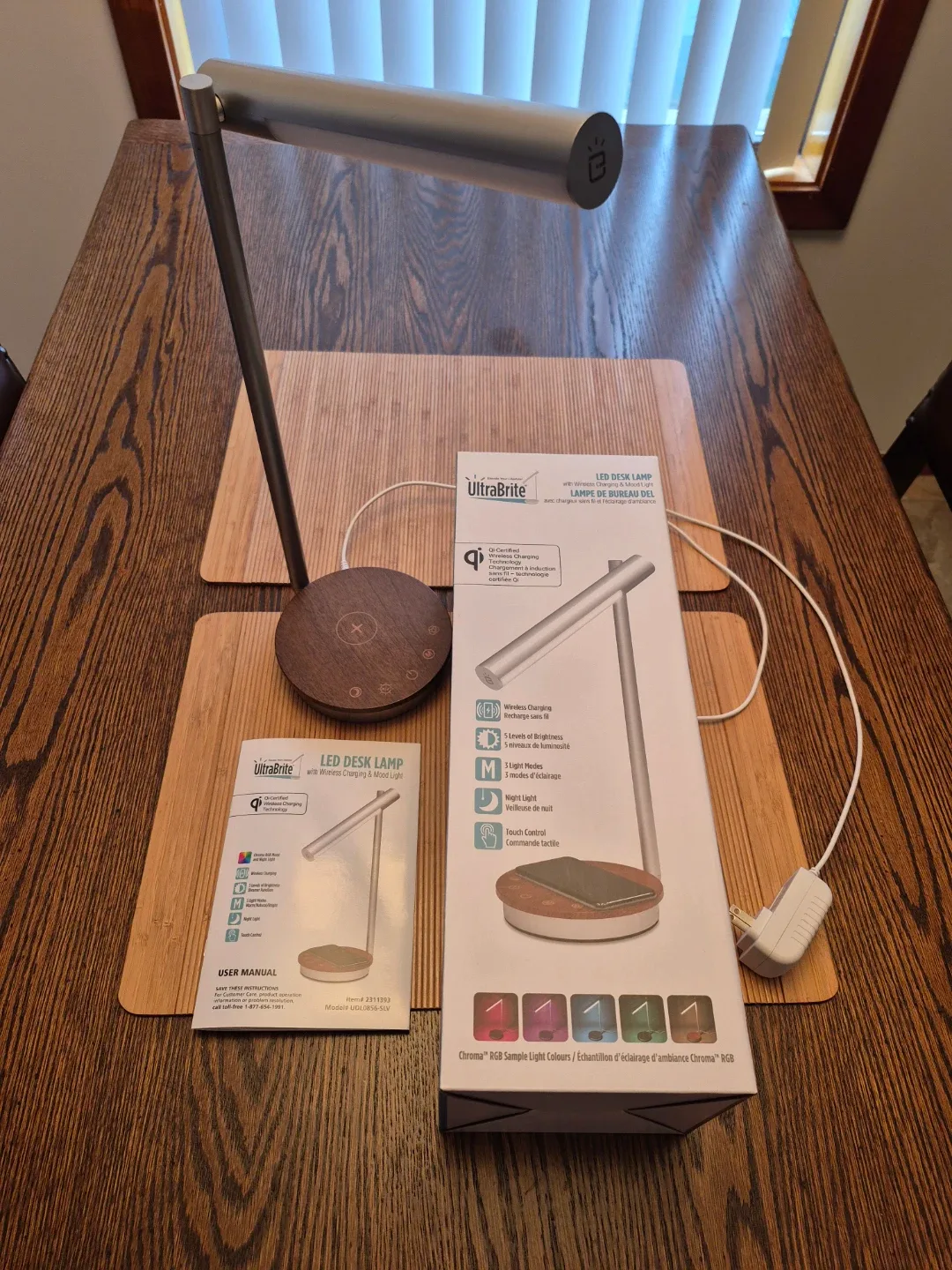 UltraBrite LED Desk Lamp with Wireless Charging and Mood Light image indicator(9)