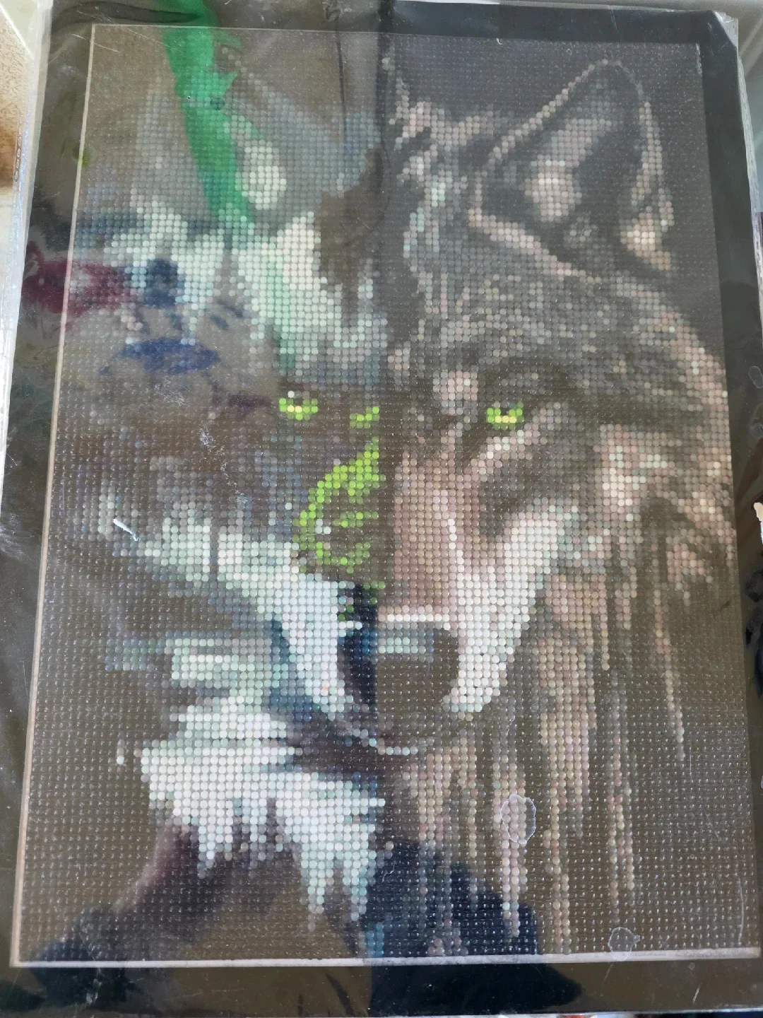 Wolf Diamond Painting With Magnetic Picture Frame image indicator(2)