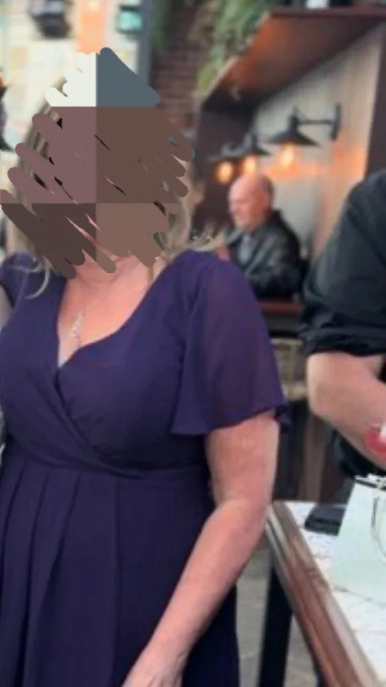 Alisapan Purple Chiffon V-Neck Dress image indicator(4)