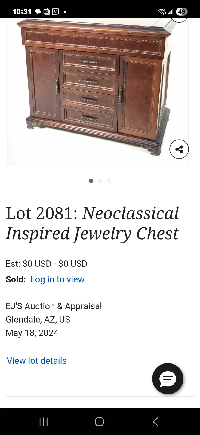 Neoclassical Inspired Jewelry Chest image indicator(3)