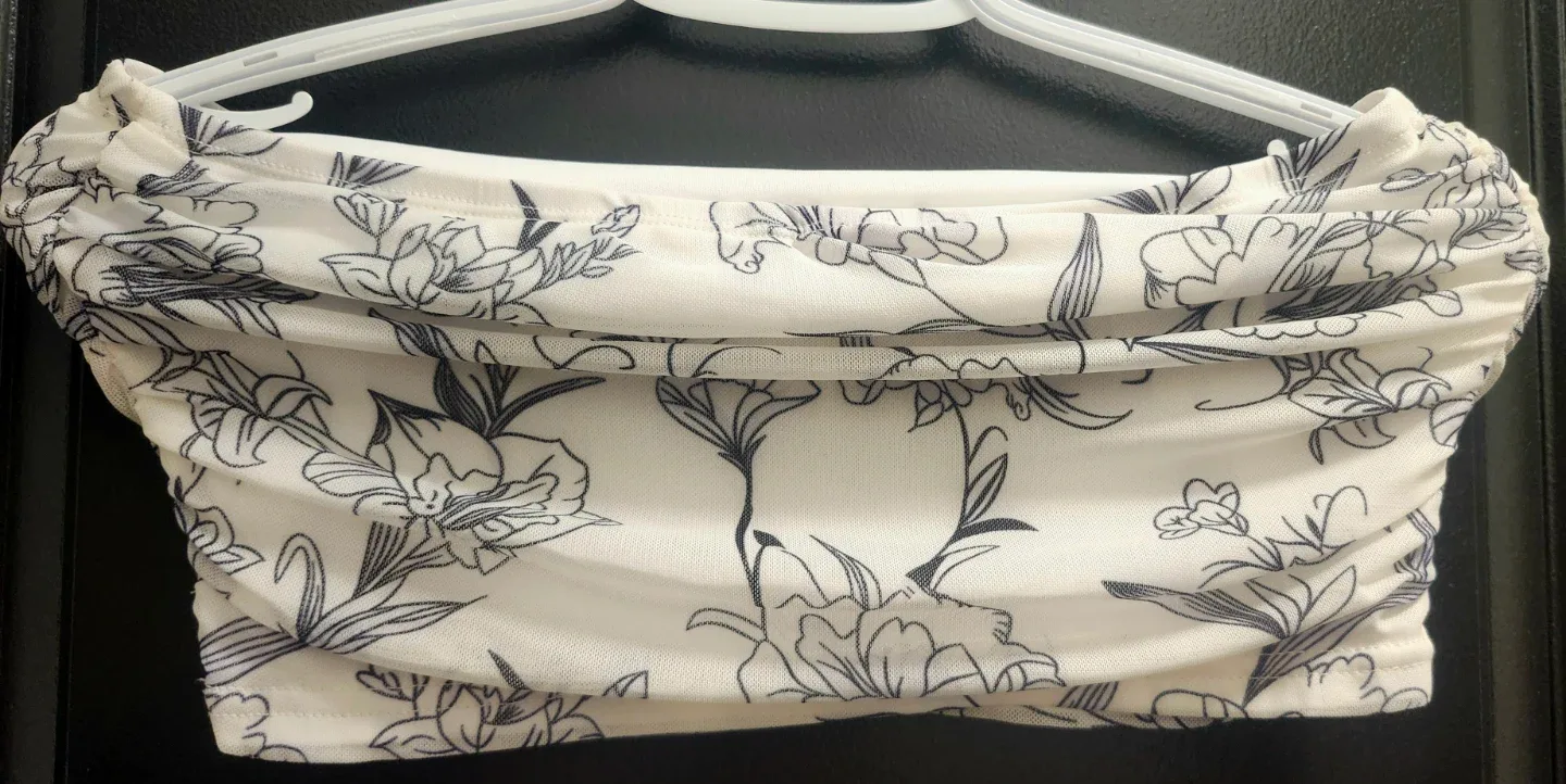 Floral Bandeau Top - Belly Crop/Tube-Top image indicator(4)