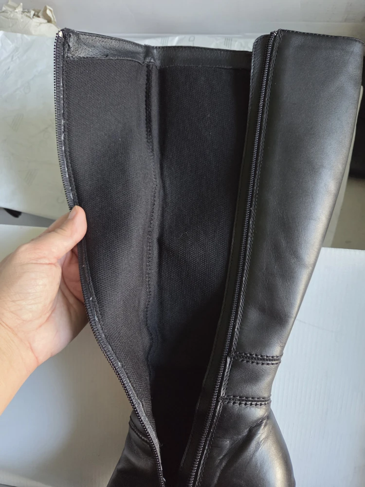 Aldo Black Leather Knee High Boots - Size 6 - photo 5