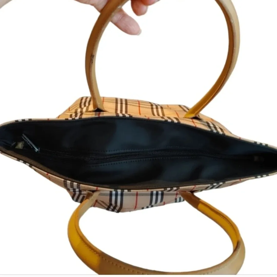 Burberry Blue Label Plaid Tote Bag image indicator(3)