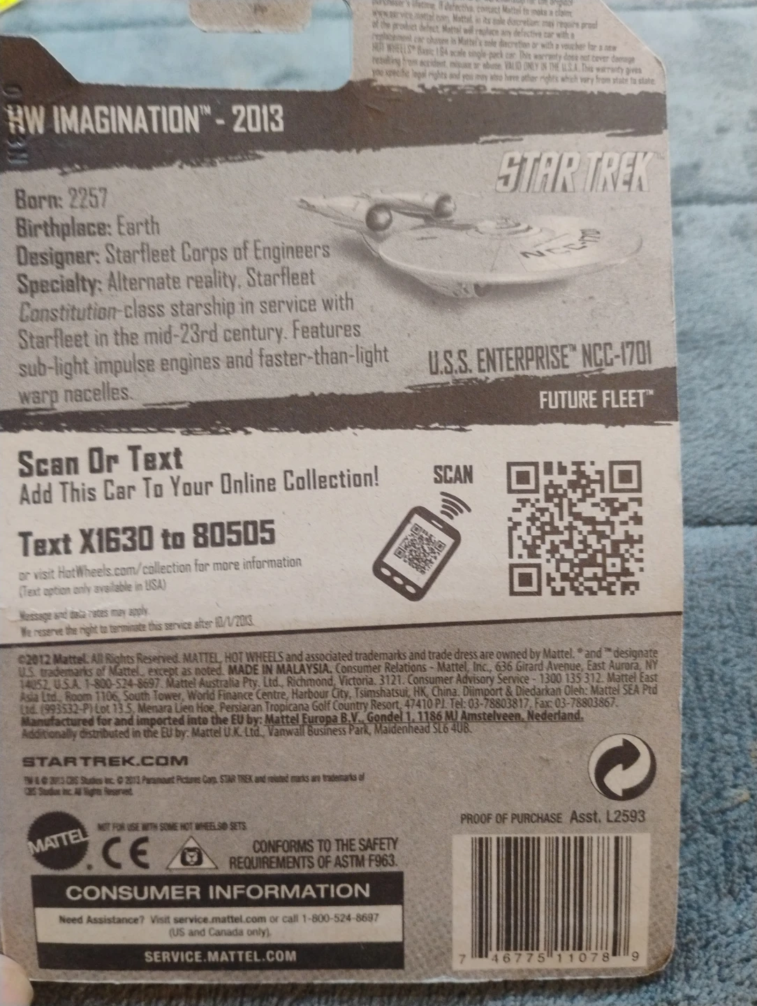 Hot Wheels Star Trek U.S.S. Enterprise NCC-1701 - photo 2