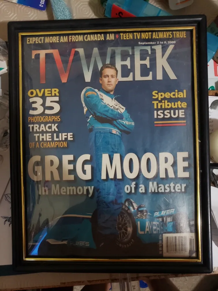 TV Week Greg Moore Tribute Framed