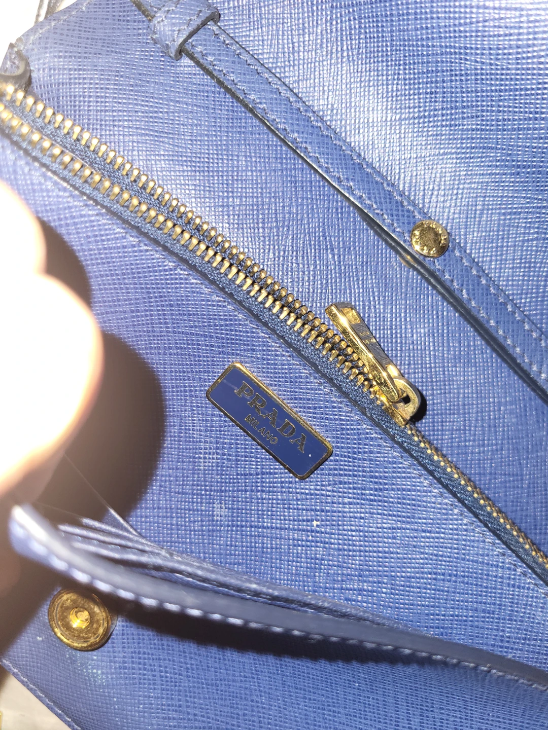 Prada Blue Crossbody Saffiano leather with bow - photo 3