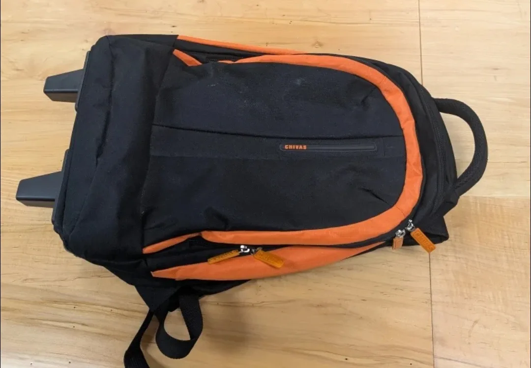 Chivas Rolling Backpack - Black & Orange