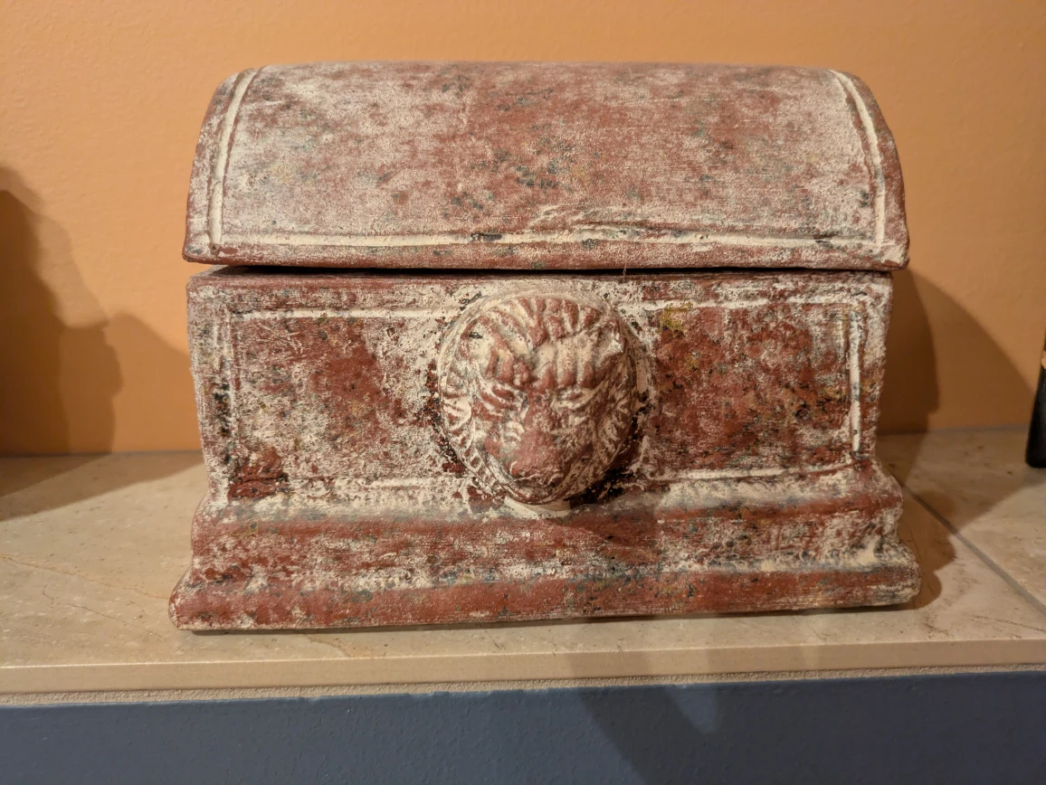 Vintage Lion Head Trinket Box