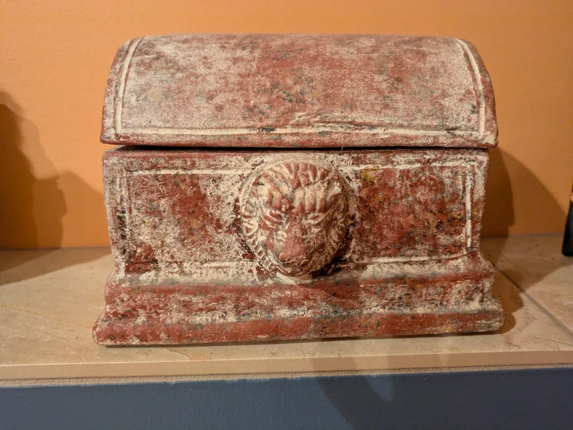 Vintage Lion Head Trinket Box