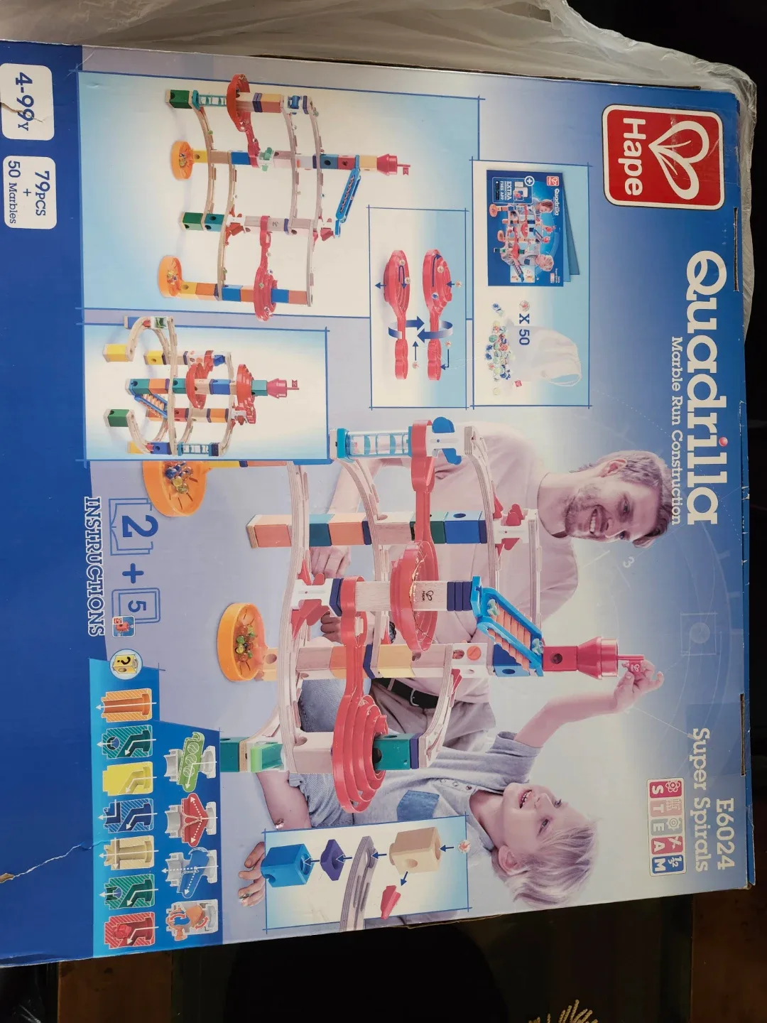 Hape Quadrilla Super Spirals Marble Run Construction Set