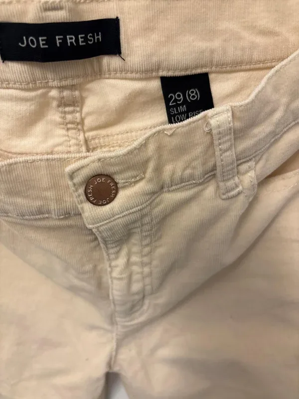 Joe Fresh Slim Low Rise Corduroy Pants - Size 29 image indicator(2)