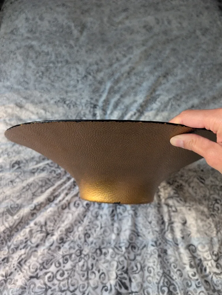 Decorative - Red/Gold textured - Glass Bowl image indicator(6)