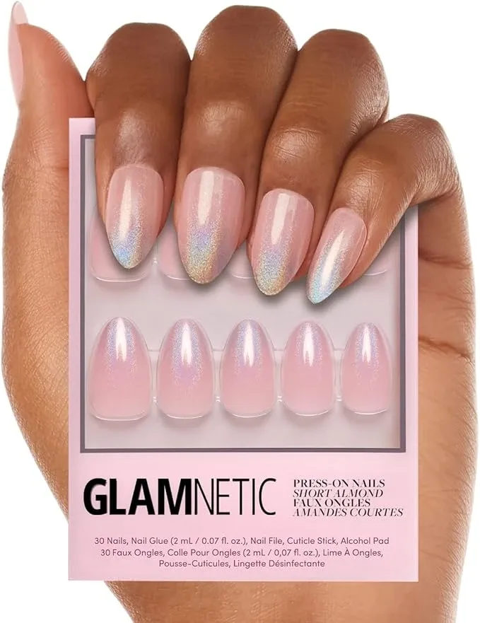 Glamnetic Winter Storm Short Almond Press-On Nails