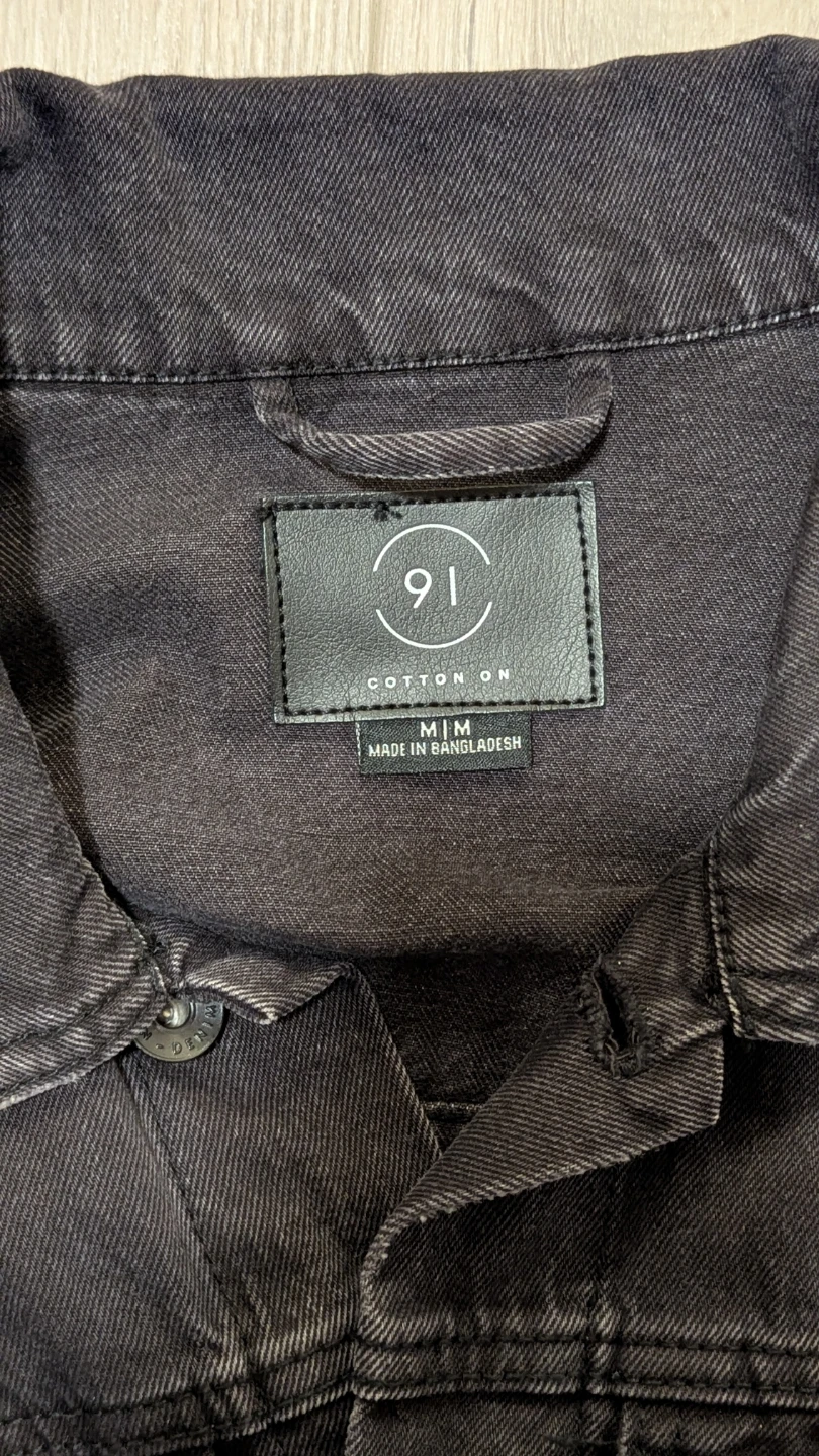 Cotton On 91 Black Denim Jacket - Size M - photo 2