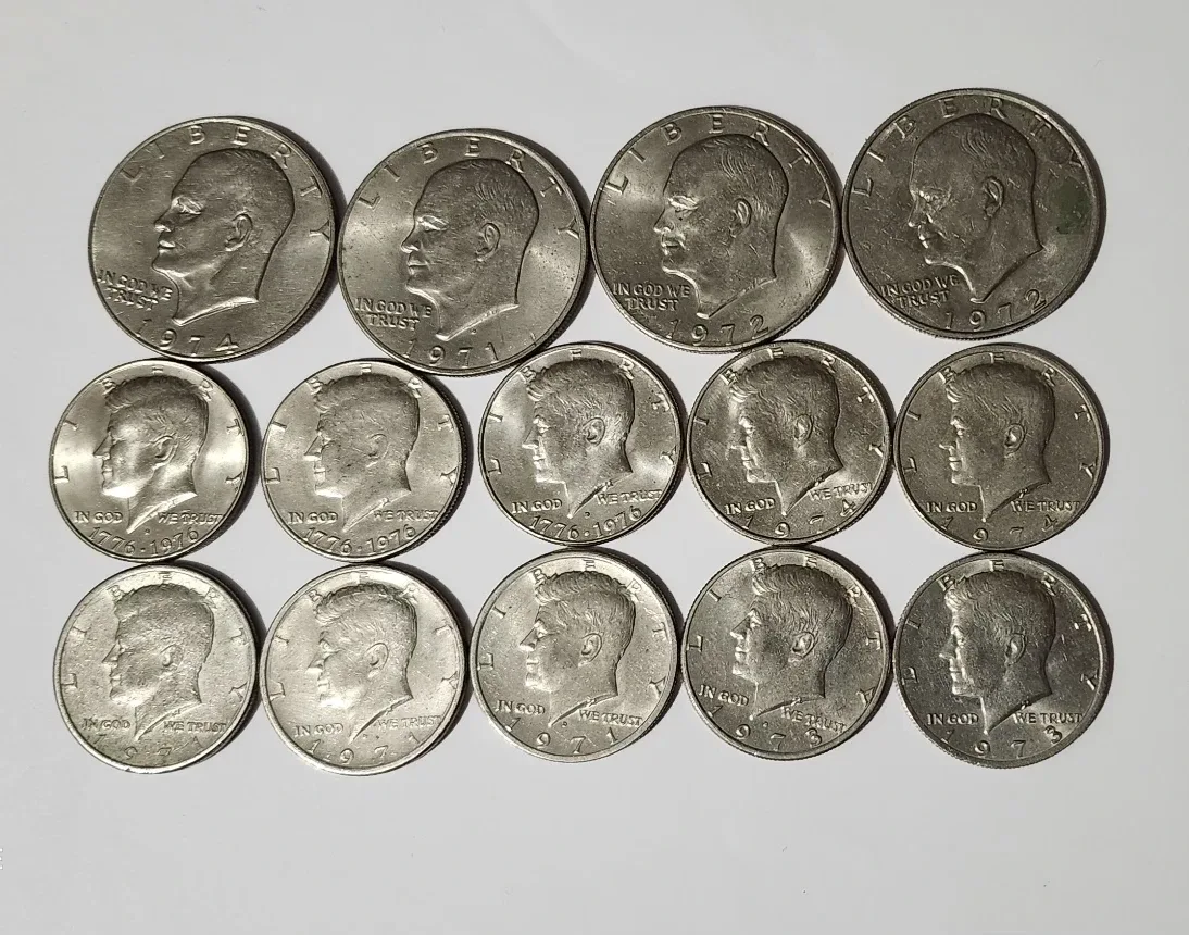 US EISENHOWER DOLLARS AND KENNEDY HALVES FOR SALE
