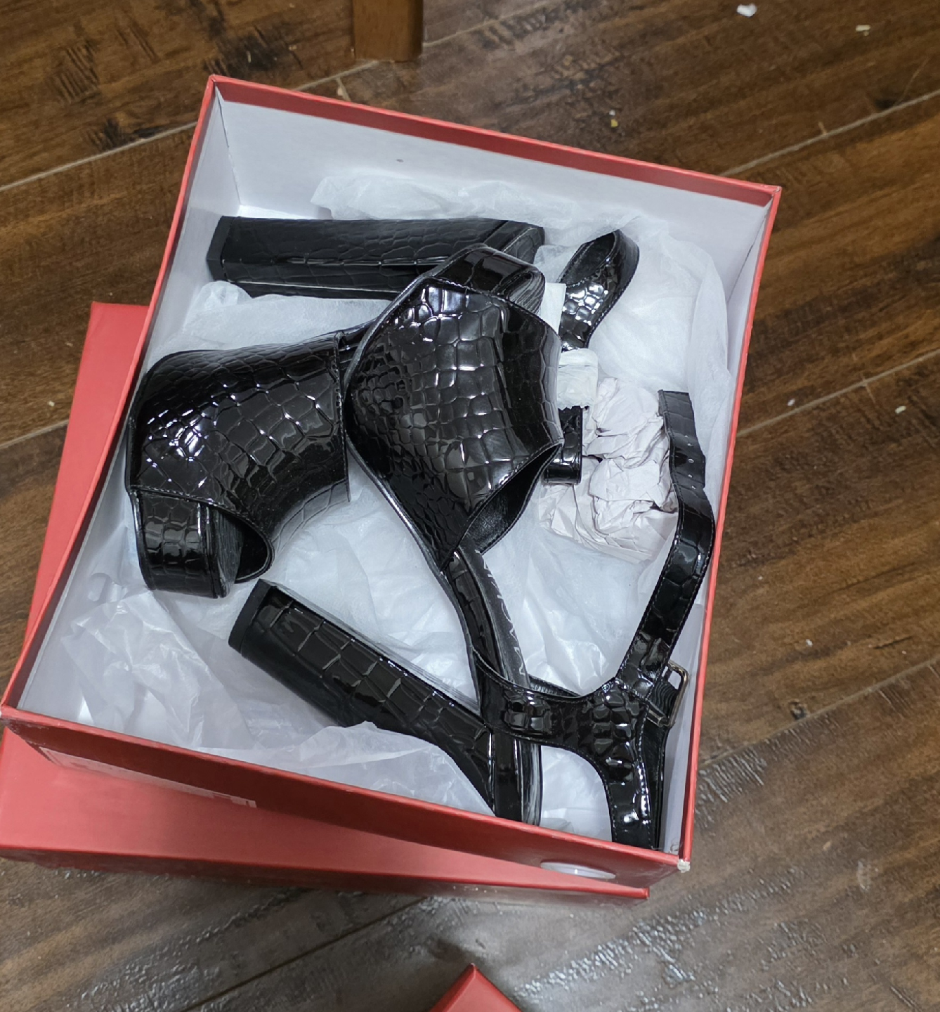 Mackin J Black Platform Heels - Size 7 - photo 3