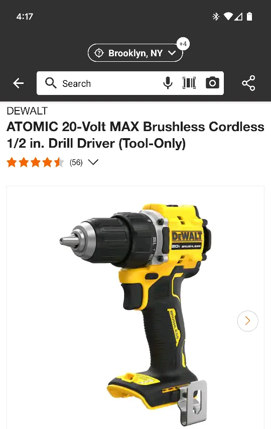 20V Max DeWalt ATOMIC Brushless 1/2" Drill Driver image indicator(2)